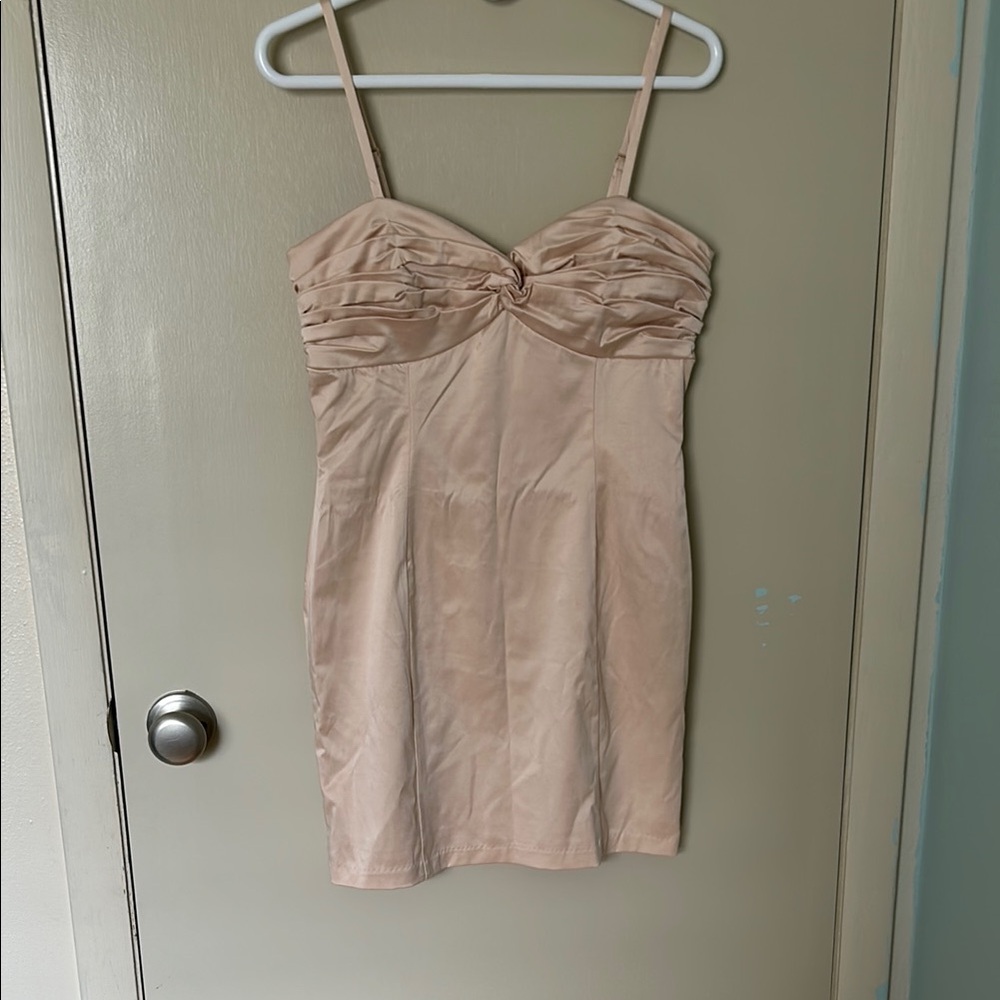 Chic Beige Mini Dress